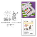 Spellbinders / House Mouse Cling Stamp Set - Party Parade [RSC-067]