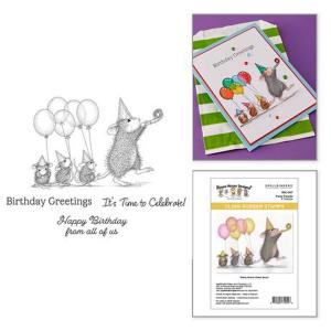 Spellbinders / House Mouse Cling Stamp Set - Party Parade [RSC-067]