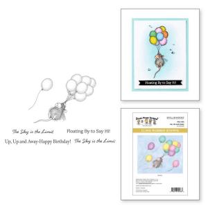 Spellbinders / House Mouse Cling Stamp Set - Up, Up And Away [RSC-055]