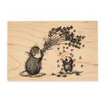 Spellbinders / House Mouse Wood Mounted Stamp - Flower Shower [HMW-011]