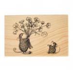 Spellbinders / House Mouse Wood Mounted Stamp - Rare Bloom [HMW-030]