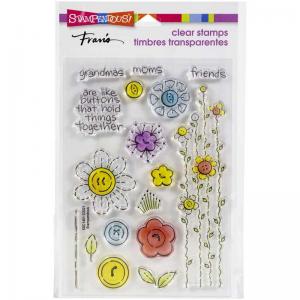 Stampendous Clear Stamp Set - Button Blossoms [SSC1401]