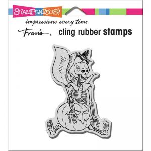 Stampendous Cling Rubber Stamps - Seated Skelly [CRM343]