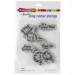 Stampendous Cling Rubber Stamps - Purrfect Friends [QS5026]