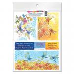 Stampendous Quick Card Panels - Dragonfly Bright [QC111AB]