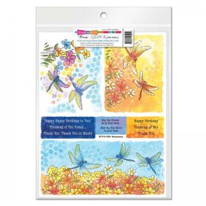Stampendous Quick Card Panels - Dragonfly Bright [QC111AB]