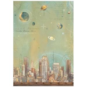 Stamperia A New Beginning Collection - A4 Rice Paper - Skyline [DFSA41109]