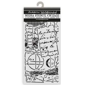 Stamperia A New Beginning Collection - Media Stencil - Notes [KSTDL154]