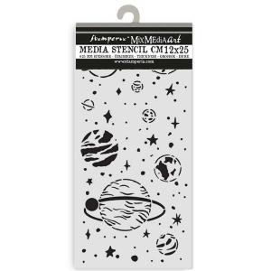 Stamperia A New Beginning Collection - Media Stencil - Planetary [KSTDL156]