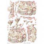 Stamperia A3 Rice Paper - Pink Lady [DFSA3074] - ON SALE!