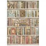 Stamperia A4 Rice Paper - Bookshelf [DFSA41001]