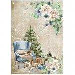 Stamperia A4 Rice Paper - Cozy Winter - Chair [DFSA4709] - ON SALE!