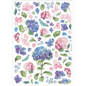 Stamperia A4 Rice Paper - Hortensia [DFSA4895]