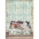 Stamperia A4 Rice Paper - Passion - Violin & Travelling [DFSA4544]