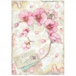 Stamperia A4 Rice Paper - Pink Orchid [DFSA4847]