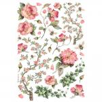 Stamperia A4 Rice Paper - Roses & Ivy [DFSA4990]