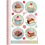 Stamperia A4 Rice Paper - Round Mini Cakes [DFSA4503]