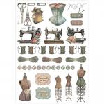 Stamperia A4 Rice Paper - Sewing Accessories [DFSA4908]