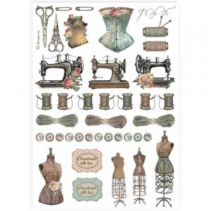 Stamperia A4 Rice Paper - Sewing Accessories [DFSA4908]