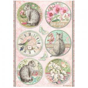 Stamperia A4 Rice Paper - Six Rounds [DFSA4849]
