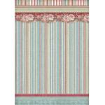 Stamperia A4 Rice Paper - Striped Wallpaper [DFSA4399]