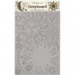 Stamperia Alchemy Collection Greyboard - Sun & Moon [KLSPDA450]