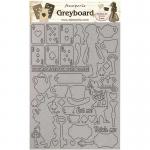 Stamperia Alice Collection Greyboard - Elements [KLSPDA439]