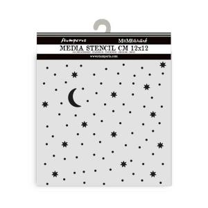 Stamperia Alice In Christmas Collection - Media Stencil - Stars & Moon [KSTDS57]