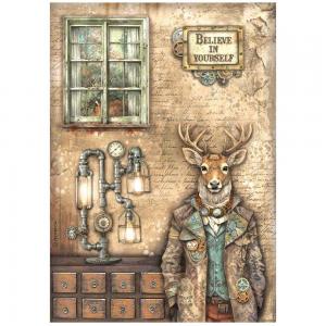 Stamperia Alterego Collection - A4 Rice Paper - Deer [DFSA4958]