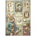 Stamperia Alterego Collection - A4 Rice Paper - Rabbit [DFSA4957] - ON SALE!