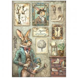 Stamperia Alterego Collection - A4 Rice Paper - Rabbit [DFSA4957]