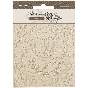 Stamperia Alterego Collection - Decorative Chips - Frames & Crown [SCB240]