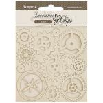 Stamperia Alterego Collection - Decorative Chips - Gears & Compass [SCB241]