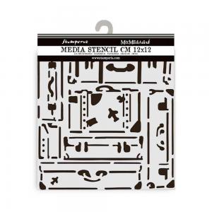 Stamperia Art Of Travelling Collection - Media Stencil - Suitcases [KSTDS05]