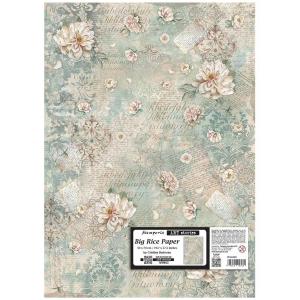 Stamperia Art Stories Big Rice Paper - Peony Pattern [DFSAJB001]
