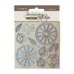 Stamperia Blue Land Collection - Decorative Chips - Life Wheels [SCB173]