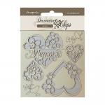 Stamperia Blue Land Collection - Decorative Chips - Memories [SCB175]