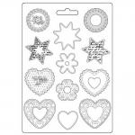 Stamperia Blue Land Collection - MaxiMould - Stars & Hearts [K3PTA4563]