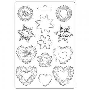 Stamperia Blue Land Collection - MaxiMould - Stars & Hearts [K3PTA4563]