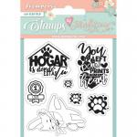 Stamperia by Johanna Rivera Clear Stamp Set - Circle Of Love - Cat & Labels [WTKJR32]