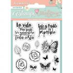 Stamperia by Johanna Rivera Clear Stamp Set - Circle Of Love - Roses & Butterfly [WTKJR34]