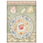 Stamperia Casa Granada Collection A4 Rice Paper - Plate and Cups [DFSA4657]