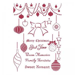Stamperia Christmas Patchwork Collection Stencil - Balls [KSG474]