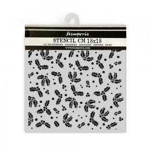 Stamperia Classic Christmas Collection - Media Stencil - Holly Pattern [KSTDQ114]