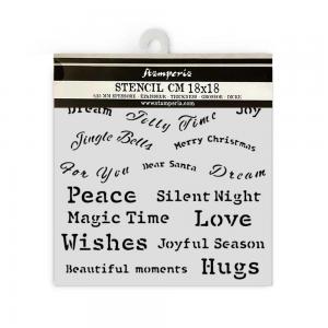 Stamperia Classic Christmas Collection - Media Stencil - Quotes [KSTDQ115]