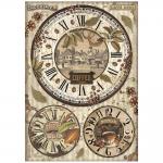 Stamperia Coffee & Chocolate Collection - A4 Rice Paper - Clocks [DFSA4823]