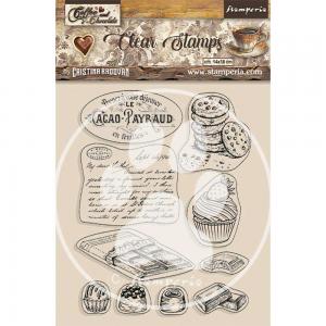 Stamperia Coffee & Chocolate Collection - Clear Stamp Set - Chocolate Elements [WTK186]