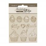 Stamperia Coffee & Chocolate Collection - Decorative Chips - Sweety [SCB195]