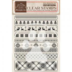 Stamperia Create Happiness Christmas Collection Clear Stamp Set - Christmas Borders [WTK177]
