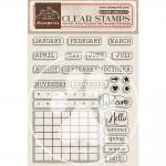 Stamperia Create Happiness Christmas Collection Clear Stamp Set - Monthly Calendar [WTK178]